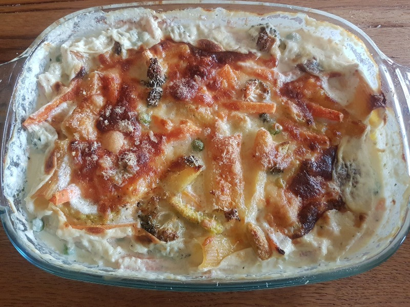 Gemüse-Teigwaren-Gratin